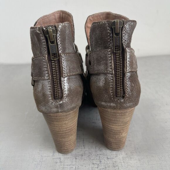 Ariat Unbridled Metallic Leather Jaelle Western Ankle Boots Harness Rodeo 8 M - Picture 7 of 15